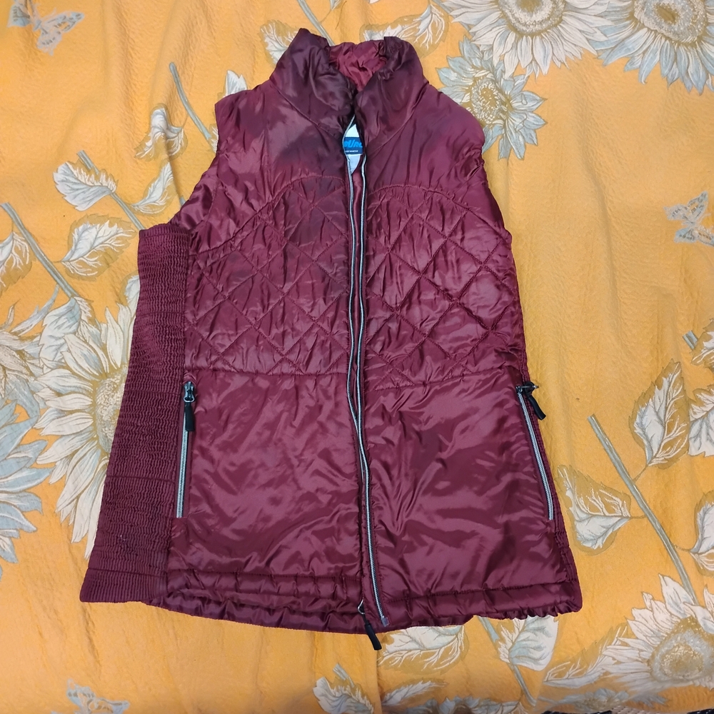 Quilted Burgundy Puffer Vest
